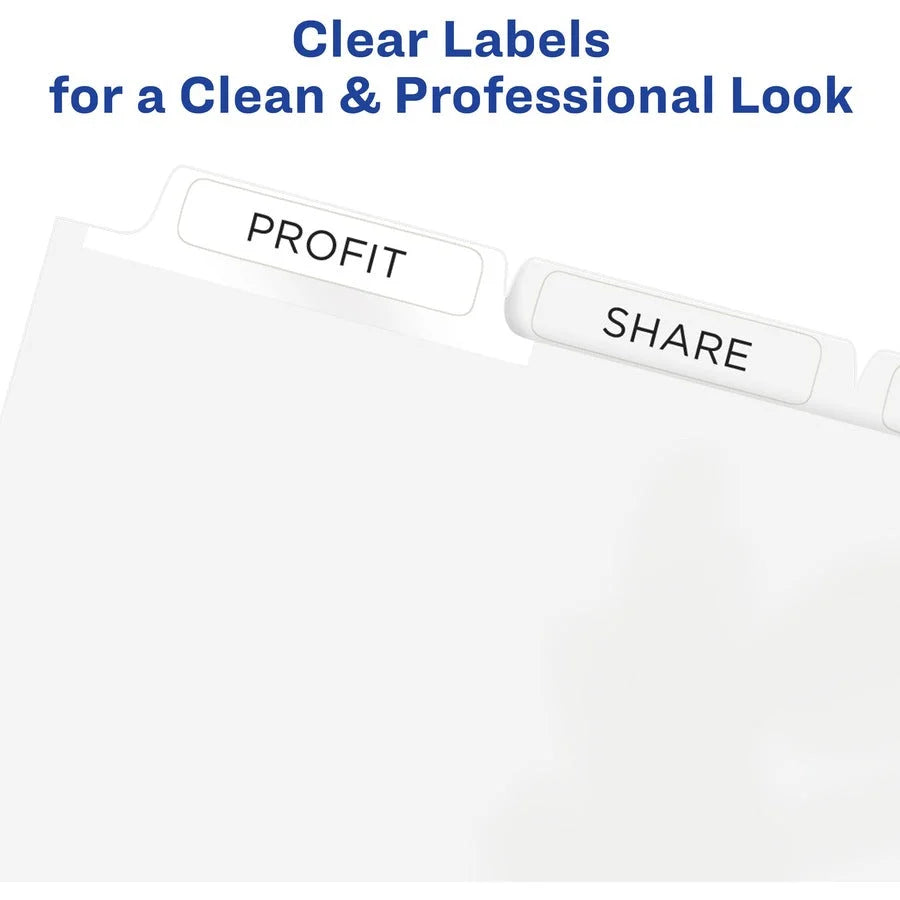 Avery® Clear Label Dividers: Index Maker Easy Peel Printable Labels - Divider
