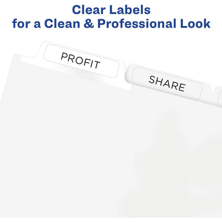 Avery® Clear Label Dividers: Index Maker Easy Peel Printable Labels - Divider
