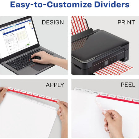 Avery® Clear Label Sheet Refills - Easy Print & Apply - 30 Labels/sheet - Index Accessories Page Markers