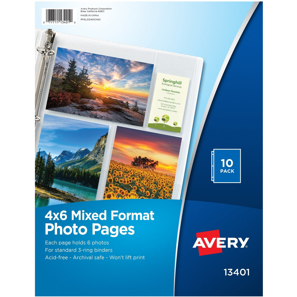Avery® Clear Mixed Format Photo Album Pages, 10ct (13401) - 2000