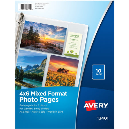 Avery® Clear Mixed Format Photo Album Pages, 10ct (13401) - 2000