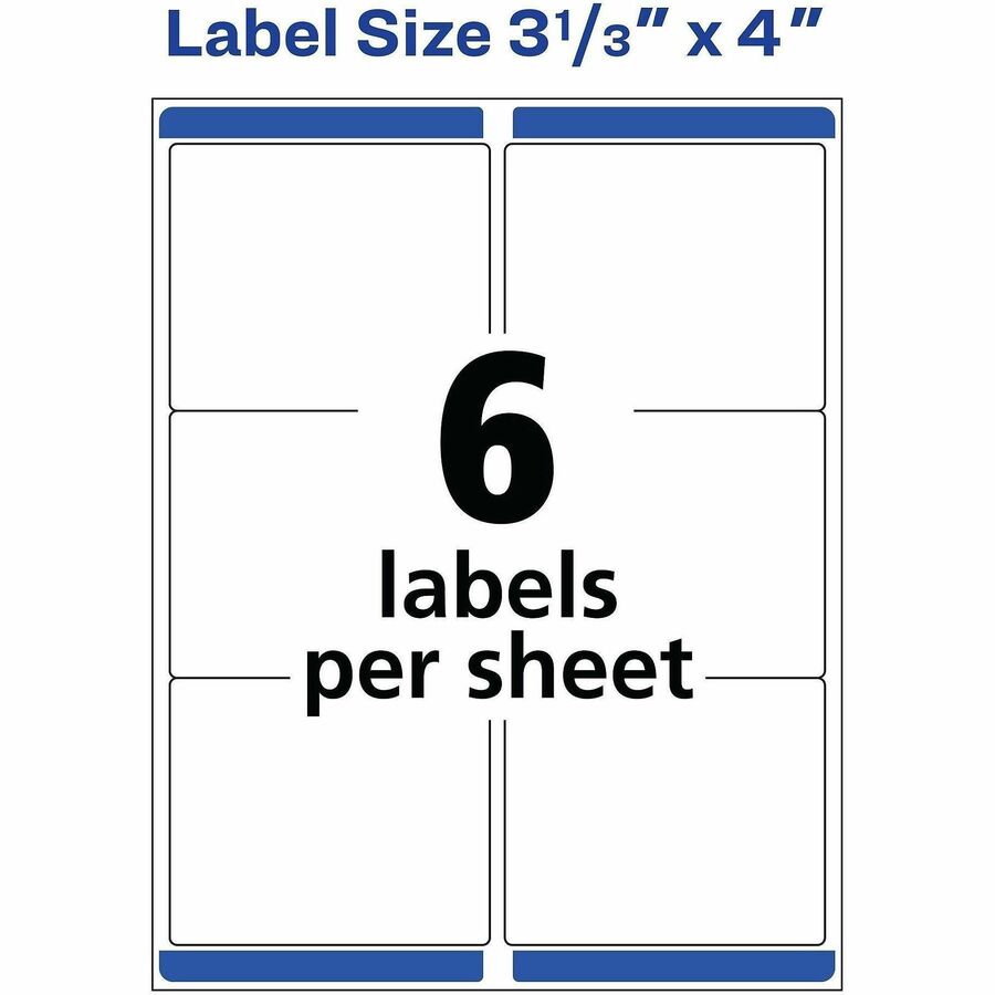 Avery® Clear Shipping Labels, Sure Feed, 3-1/3" x 4" , 60 Labels (18664) - Alternate-Image4