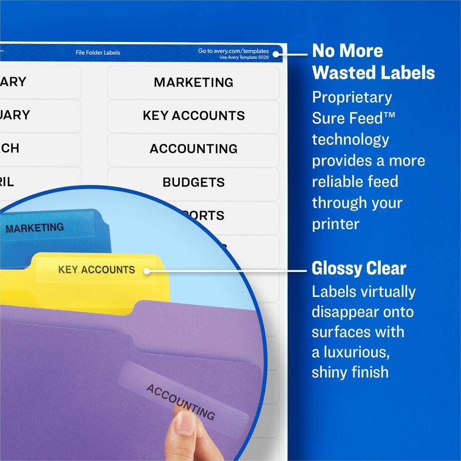 Avery® Clear Top Tab Filing Labels - Alternate-Image2