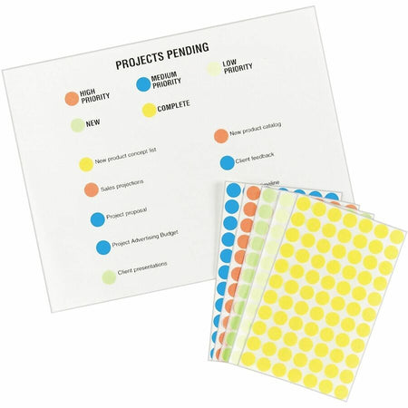 Avery® Color-Coding Labels - 1/2’’ Diameter - Removable Adhesive - Round - Orange - Paper - Self-adhesive - 60 / Sheet
