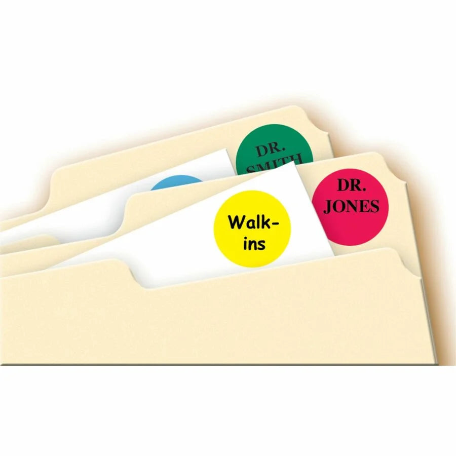 Avery® Color Coding Labels: Removable Round Labels - 3/4’’ Diameter - 1008 Pack - Color-Coding
