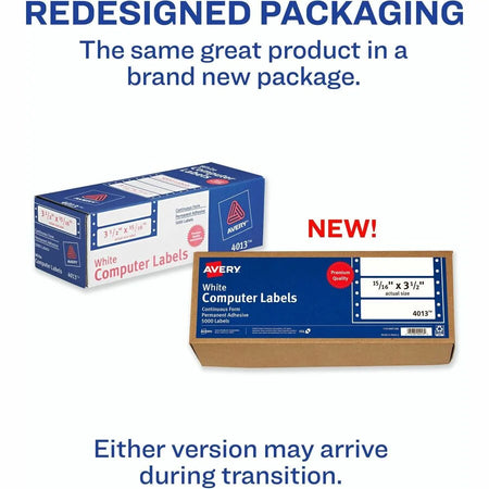Avery® Continuous Form Computer Labels: Stick & Stay Customizable - 5000 Labels - Multipurpose ID