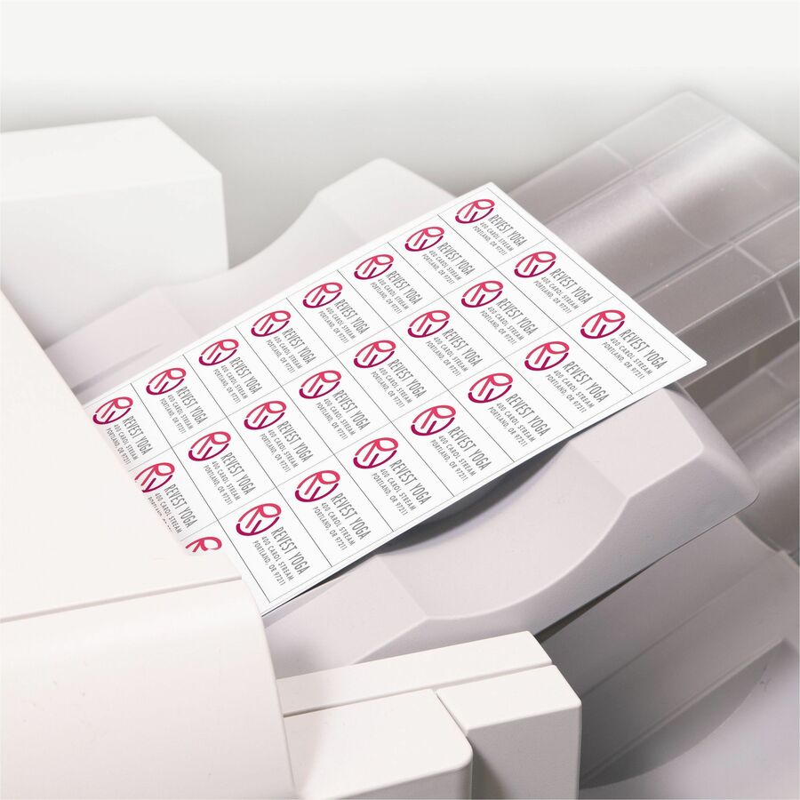 Avery® Copier Address Labels - 1 1/2’’ Width x 2 13/16’’ Length - Permanent Adhesive - Rectangle - White - Paper - 21