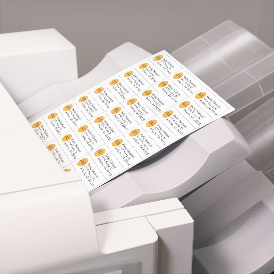 Avery® Copier Address Labels - 1’’ Width x 2 13/16’’ Length - Permanent Adhesive - Rectangle - White - Paper - 33