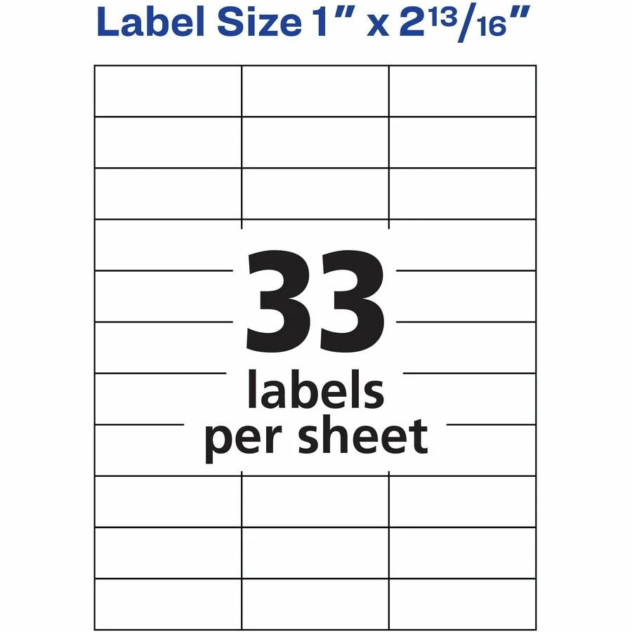 Avery® Copier Address Labels: White Paper Permanent Adhesive - 3300 Labels - Shipping
