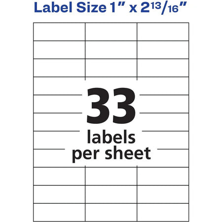 Avery® Copier Address Labels: White Paper Permanent Adhesive - 8250 Labels - Shipping