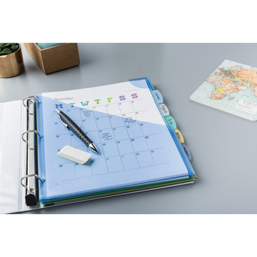 Avery® Corner Lock Write & Erase Plastic Dividers with Expandable Pockets - Alternate-Image4