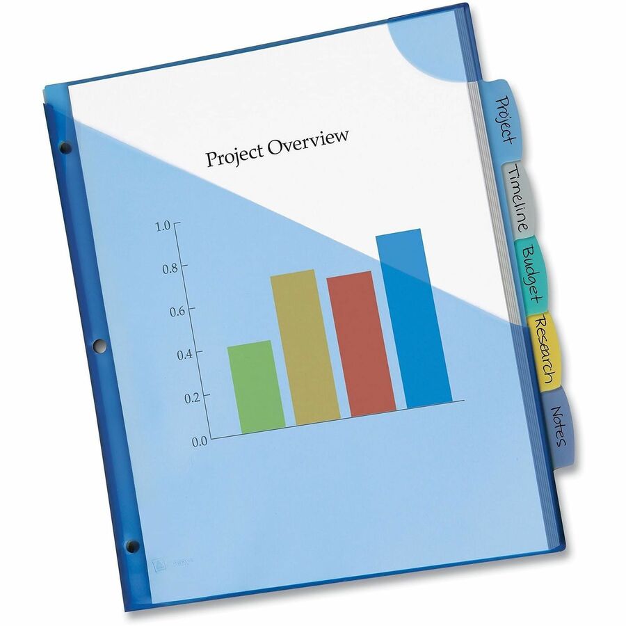 Avery® Corner Lock Write & Erase Plastic Dividers with Expandable Pockets - Alternate-Image7
