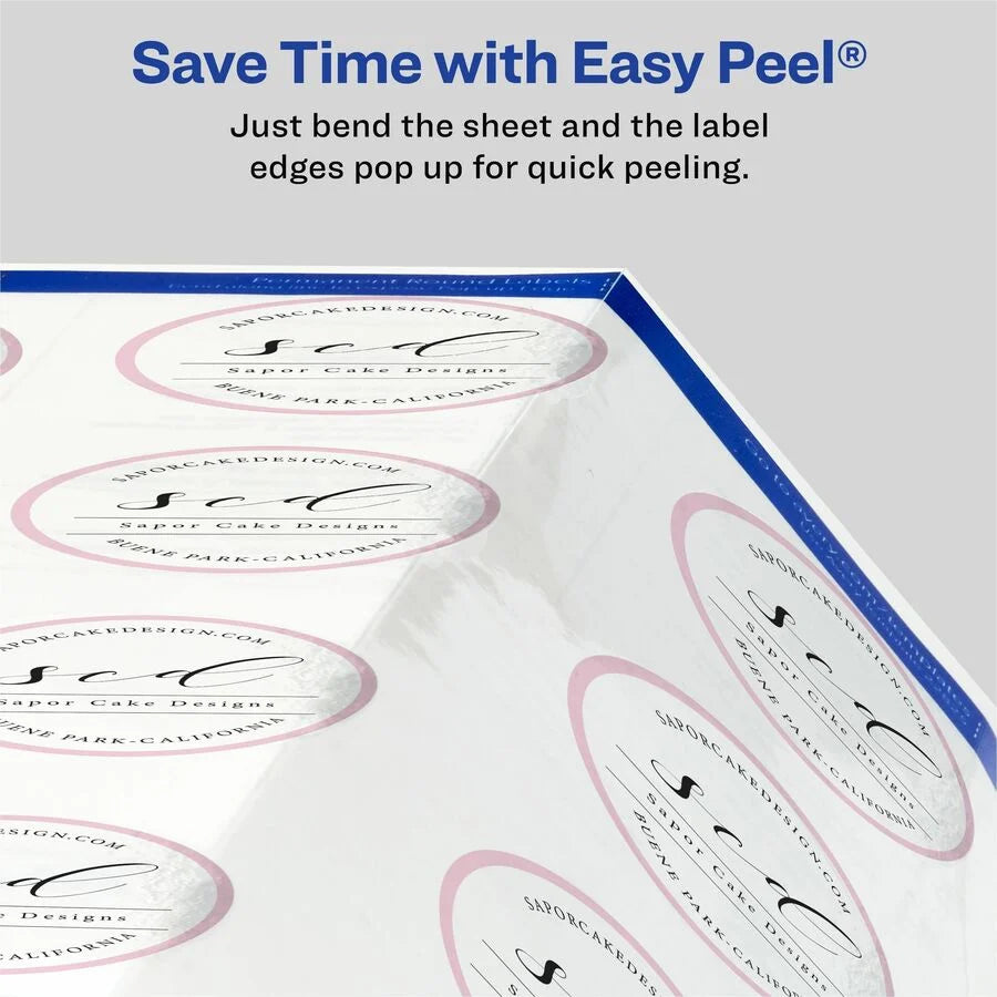 Avery® Crystal Clear Glossy Round Labels - Waterproof - 2’’ Diameter - 120 - Multipurpose & ID
