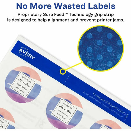 Avery® Crystal Clear Glossy Round Labels - Waterproof - 2’’ Diameter - 120 - Multipurpose & ID