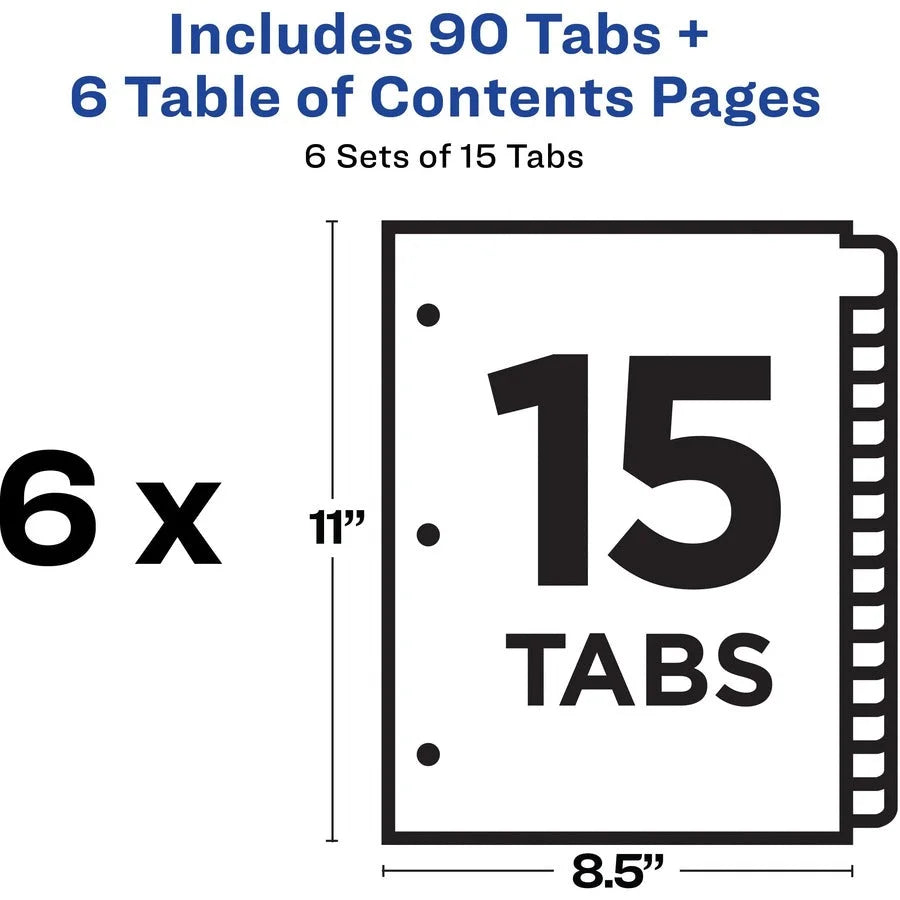Avery® Custom Table of Contents Dividers - Organize Your Documents Efficiently - Index Divider