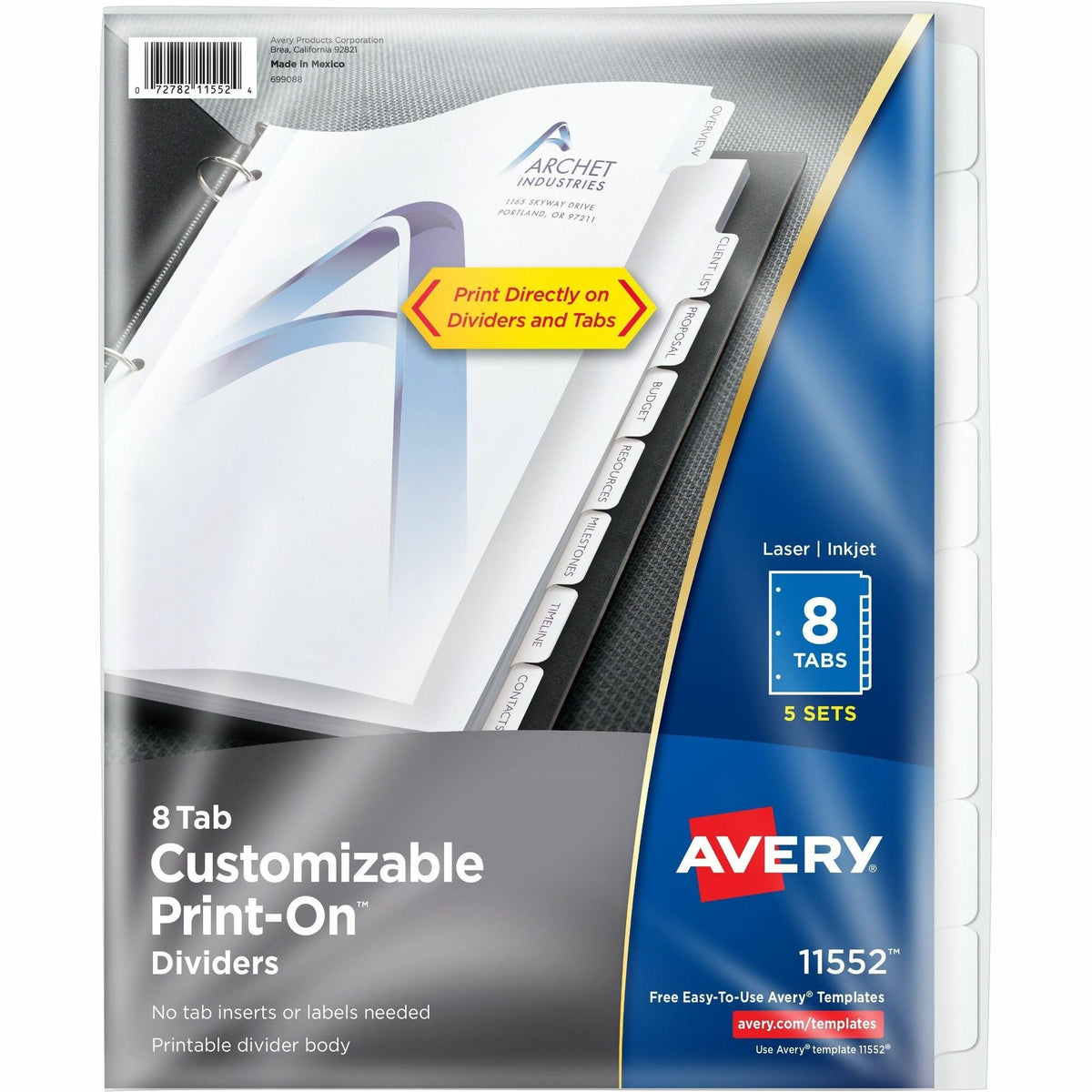 Avery® Customizable Print-On Dividers - 2000