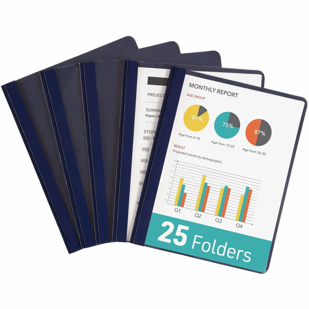 Avery® Dark Blue Letter Report Cover - 20 Sheets Capacity - 25/Box - Covers