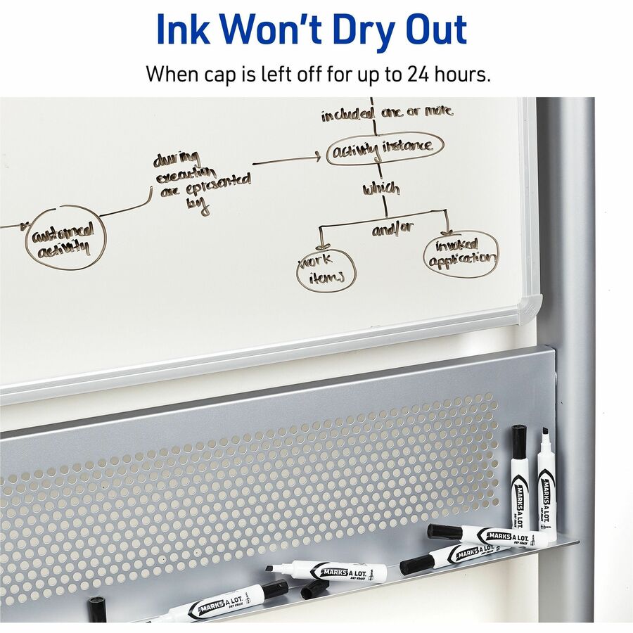 Avery&reg; Marks A Lot Dry Erase Marker, 12 Black Markers (24408) - Alternate-Image4