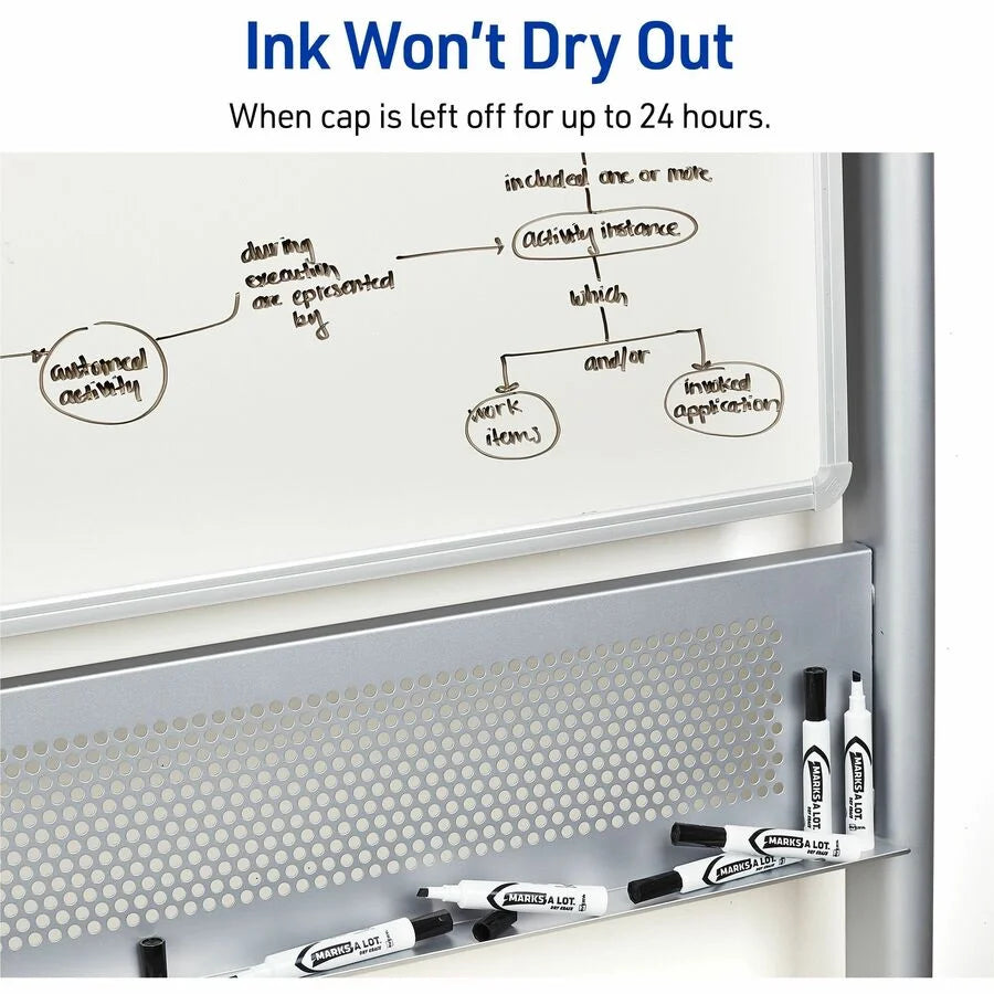 Avery® Desk-Style Dry Erase Markers: 5mm Chisel Point Black Ink - Markers & Dry-Erase