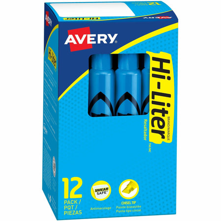 Avery&reg; Hi-Liter, Desk-Style, Fluorescent Blue, 12 Count (24016) - 2000
