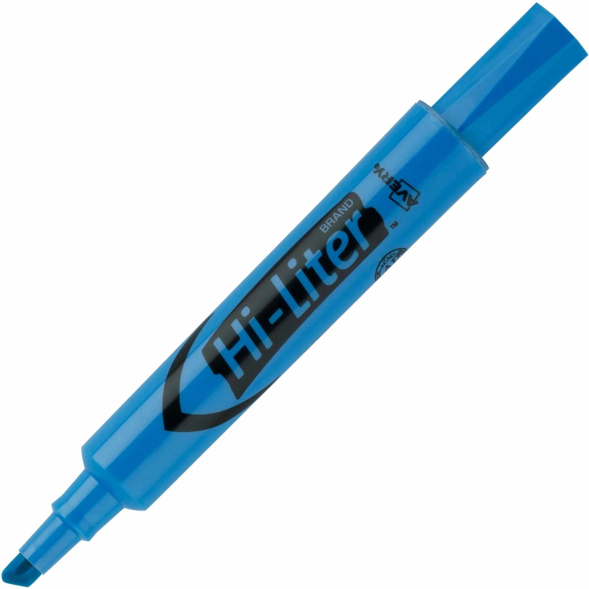 Avery® Desk-Style Fluorescent Blue Marker: Chisel Point Water-Based Ink - Highlighters