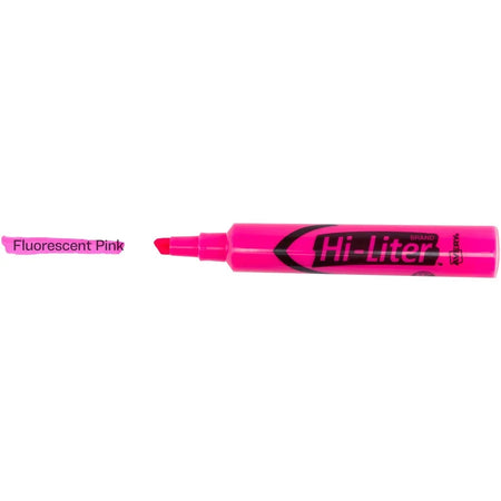 Avery® Desk-Style Fluorescent Pink Marker: Chisel Point Refillable Ink - Highlighters