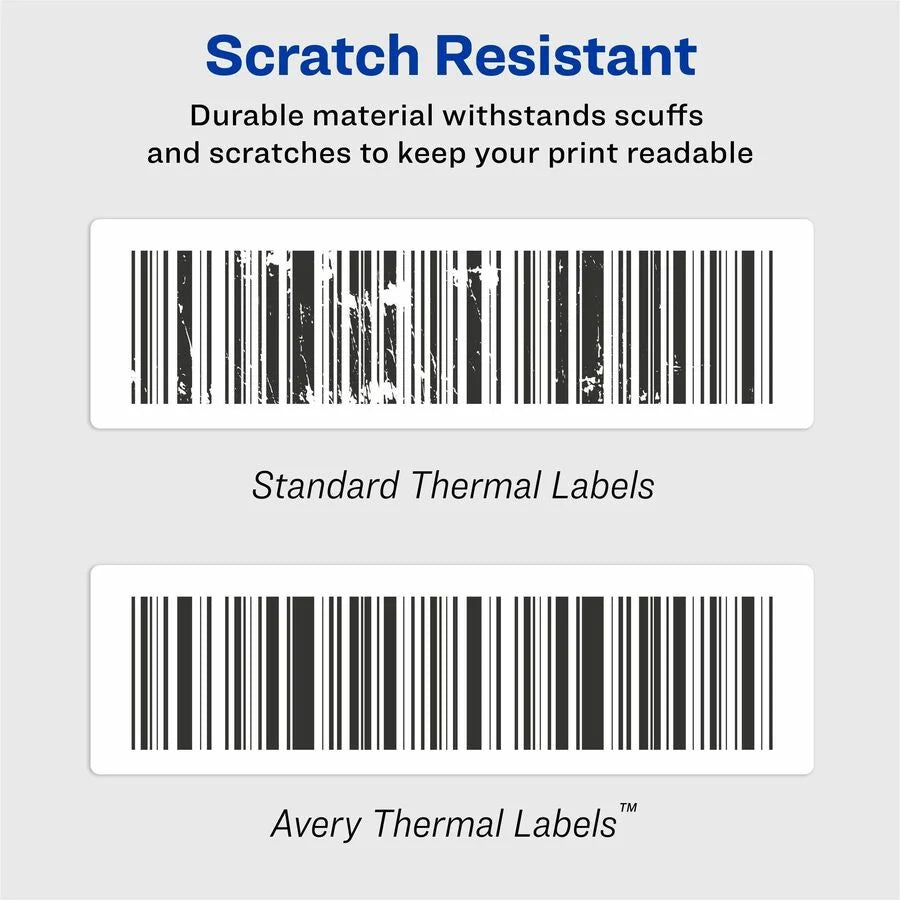 Avery® Direct Thermal Roll Labels: 1 1/8’’ x 3 1/2’’ - White Paper Water Resistant - Label Maker Supplies