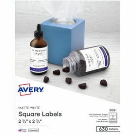 Avery® Diskette Labels: Matte White Inkjet/Laser 630 Labels - Media
