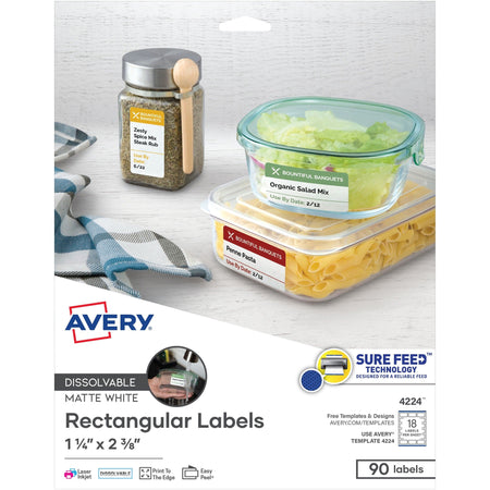 Avery&reg; Dissolvable Rectangle Labels - 2000