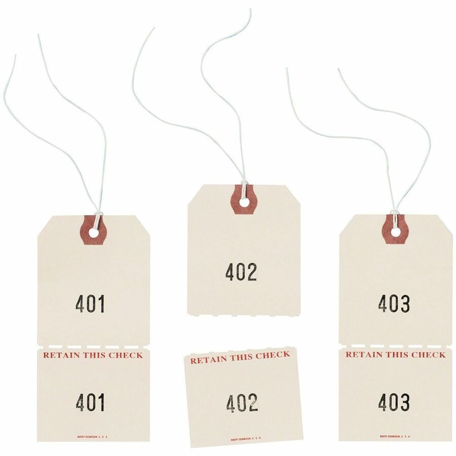 Avery&reg; Duplicate Auto Park Tags, Manila, Strung, 4-3/4" x 2-3/8" , 500 Tags (18670) - Alternate-Image2