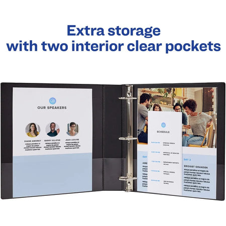 Avery® Durable Binder: 1’’ DuraHinge 220 Sheet Capacity Blue - Presentation / View Binders