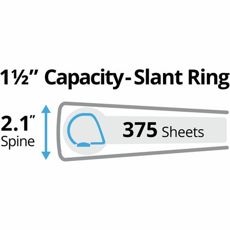 Avery® Durable View 3 Ring Binder, 1.5" Slant Rings, 1 Pink Binder (17833) - Alternate-Image1