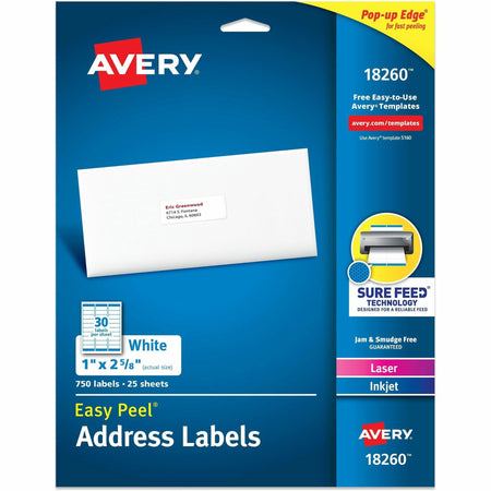 Avery® Easy Peal Sure Feed Address Labels - 2000