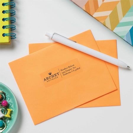 Avery® Easy Peel Address Label - 2 5/8’’ Height x 1’’ Width - Permanent Adhesive - Rectangle - Laser Inkjet - Clear