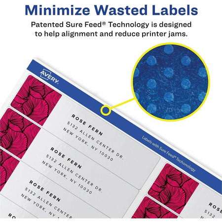 Avery® Easy Peel Address Labels, 1" x 4" , 2,000 White Labels (8461) - Alternate-Image1