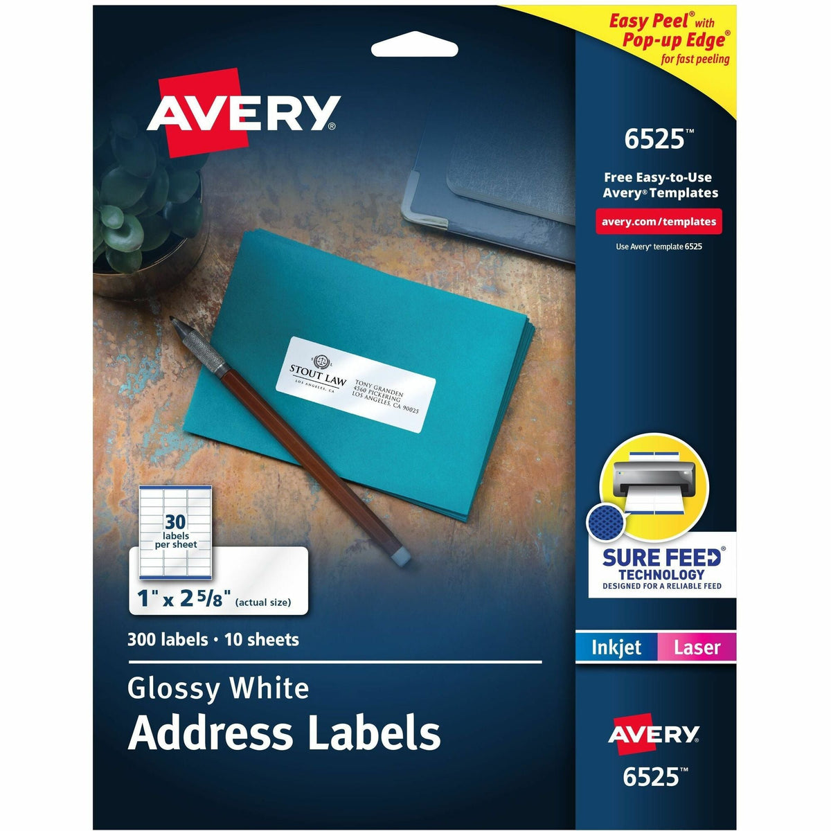 Avery® Easy Peel Glossy Address Labels - 2000