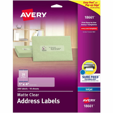 Avery® Easy Peel Inkjet Printer Mailing Labels - 2000