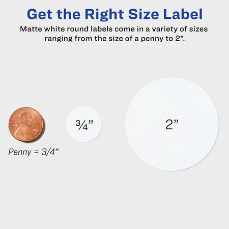 Avery&reg; Round Labels, 2" Diameter, Matte White, 300ct (22877) - Alternate-Image7