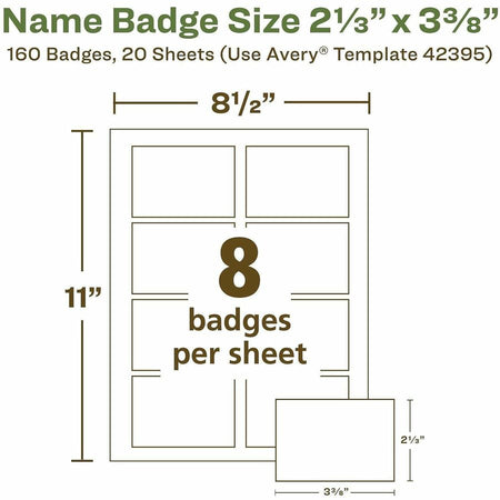 Avery® Eco-friendly Premium Name Badge Labels - Alternate-Image4