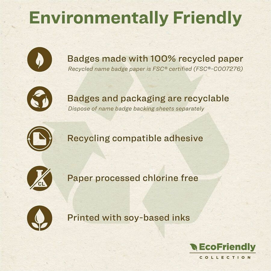 Avery® Eco-friendly Premium Name Badge Labels - Alternate-Image3