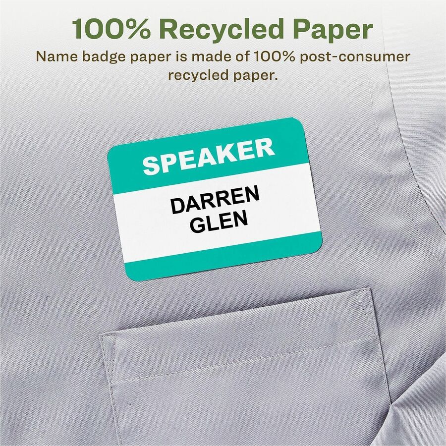 Avery® Eco-friendly Premium Name Badge Labels - Alternate-Image2