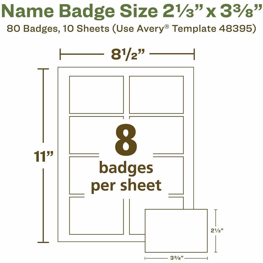 Avery® Eco-friendly Premium Name Badge Labels - Alternate-Image4