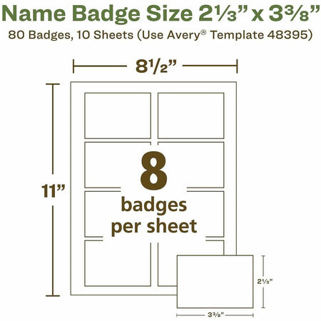 Avery® Eco-friendly Premium Name Badge Labels - Alternate-Image4