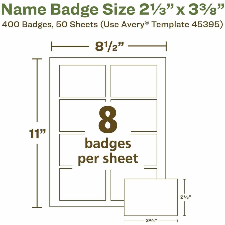 Avery® Eco-friendly Premium Name Badge Labels - Alternate-Image4