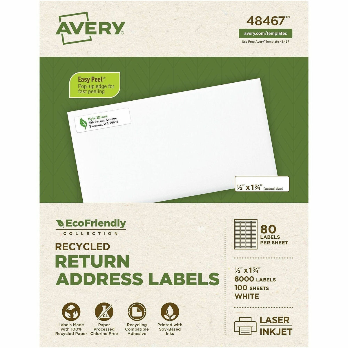 Avery® EcoFriendly Address Label - 2000