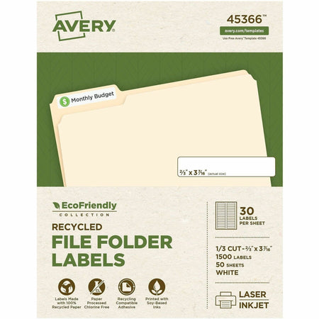 Avery® EcoFriendly File Folder Label - 2000
