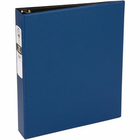 Avery® Economy Binder: 1 1/2’’ Capacity 275 Sheet Blue Vinyl Round Ring Recycled - Binders