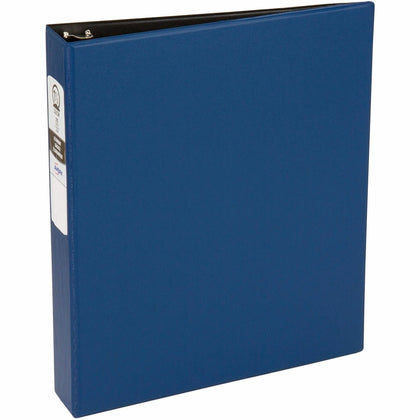 Avery® Economy Binder: 1 1/2’’ Capacity 275 Sheet Blue Vinyl Round Ring Recycled - Binders
