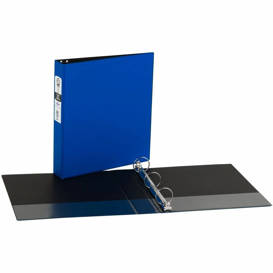 Avery® Economy Binder: 1 1/2’’ Capacity Pacific Blue 275 Sheet 3-Ring Recycled - 12/Carton - Ring Binders