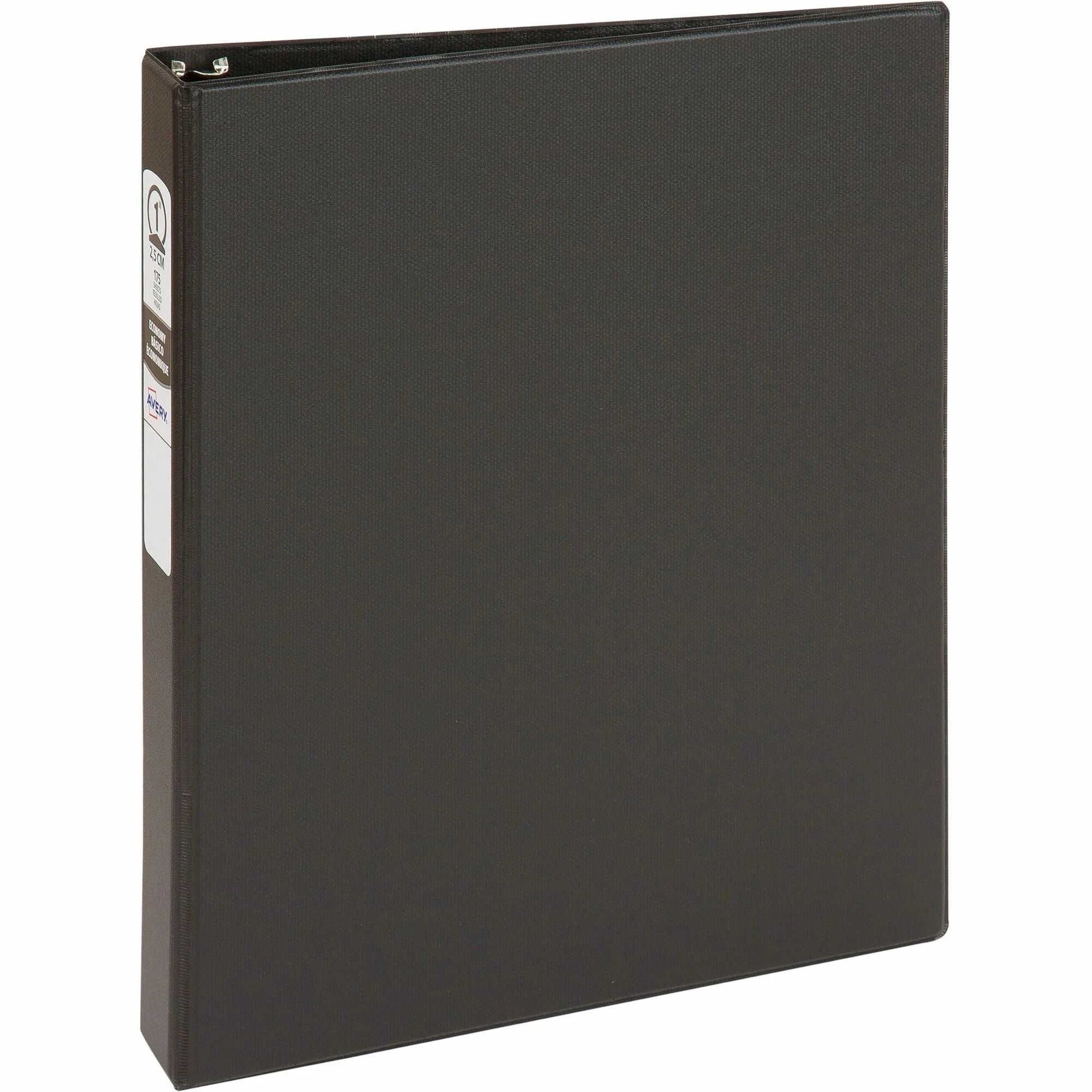 Avery® Economy Binder: 1’’ Capacity 175 Sheet 3-Ring Black Vinyl - Recycled - Ring Binders